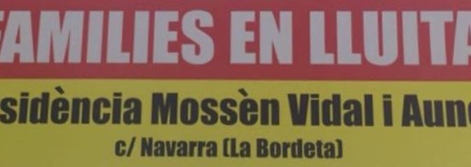 Signa per exigir una atenció de qualitat als avis de la Residència Assistida Mn Vidal – Abril 2017