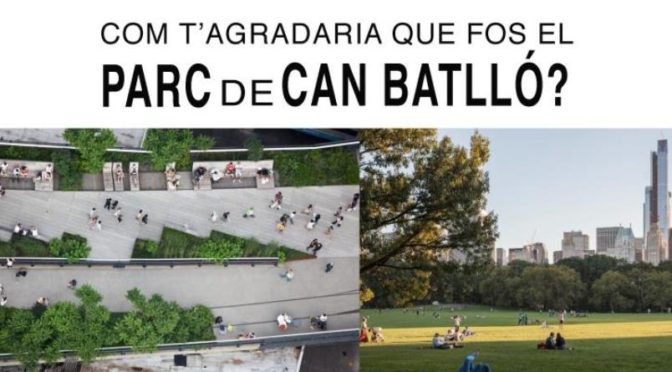 Com t’agradaria que fos el Parc de Can Batlló? – Vine a l’assemblea del 20 de novembre