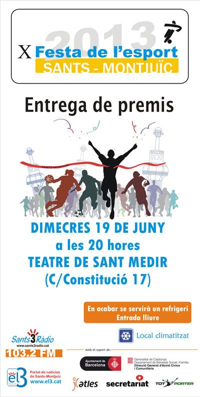 Vine a l’entrega de premis de la X Festa de l’Esport de Sants Montjuïc