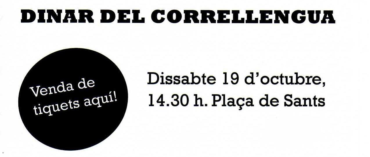 Ja pots adquirir els tiquets del dinar del Correllengua 2013
