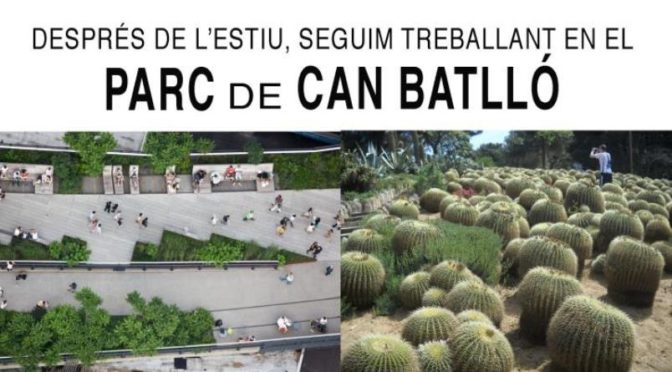 Com t’agradaria que fos el Parc de Can Batlló? – Vine a l’assemblea del 27 de setembre