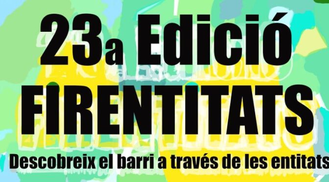 El dissabte 25 de maig estarem al Firentitats 2024